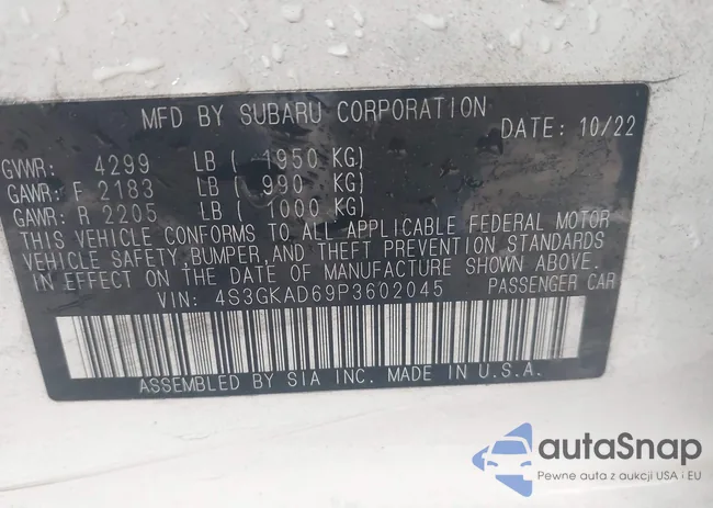 4S3GKAD69P3602045: 43595456