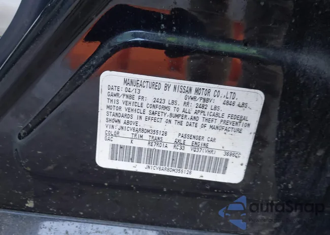 JN1CV6AR8DM355126: 43595474