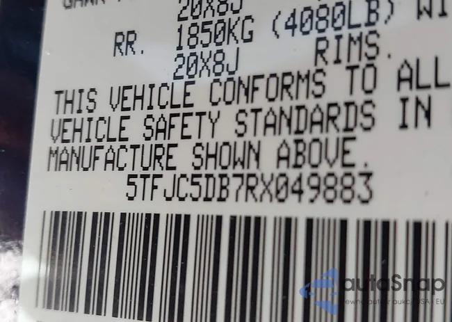 5TFJC5DB7RX049883: 43595667