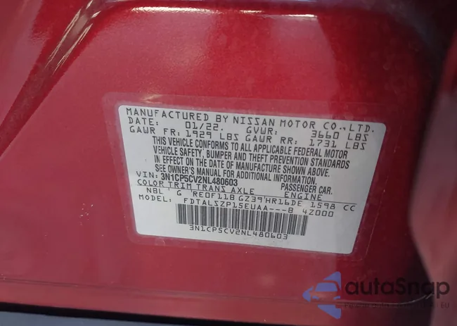 3N1CP5CV2NL480603: 43595697