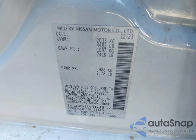 1N4BL4CW3RN368542: 43595758