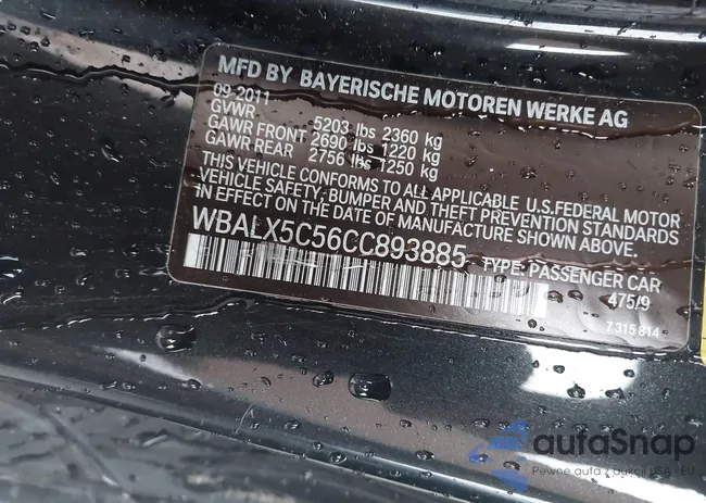 WBALX5C56CC893885: 43594985