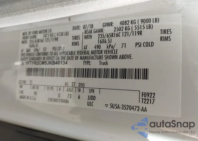 1FTYR2CM5JKB40134: 43594994