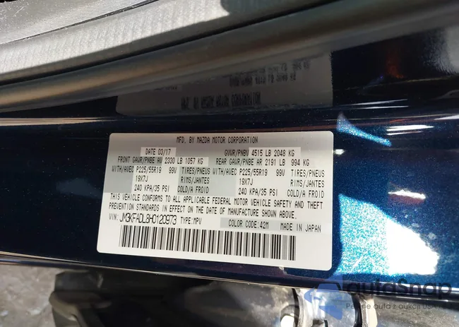 JM3KFADL8H0120973: 43595125