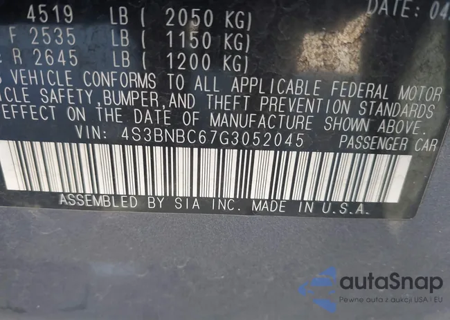 4S3BNBC67G3052045: 43595231