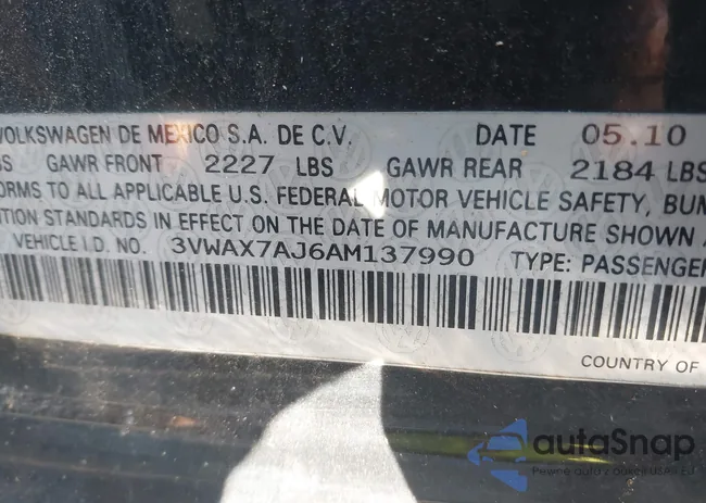 3VWAX7AJ6AM137990: 43595296