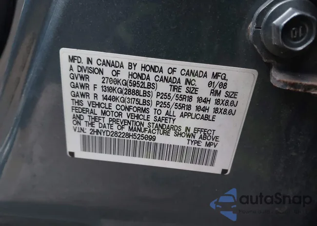 2HNYD28228H525099: 43596350