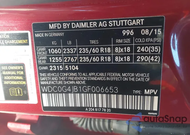 WDC0G4JB1GF006653: 43596511