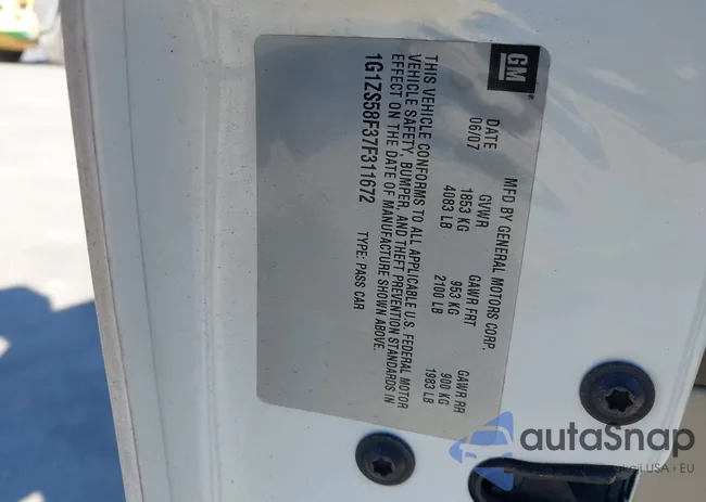 1G1ZS58F37F311672: 43596512