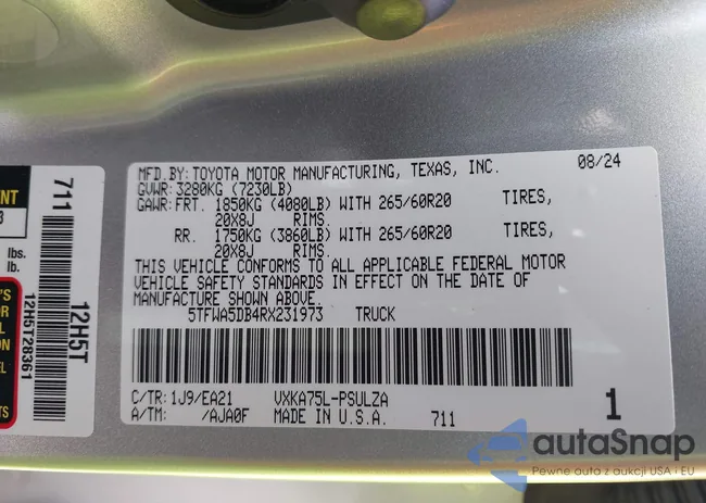 5TFWA5DB4RX231973: 43596532