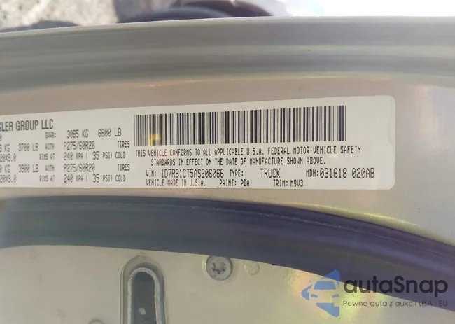 1D7RB1CT5AS206066: 43596546