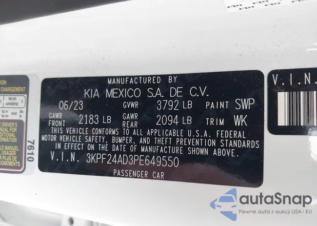 3KPF24AD3PE649550: 43596618