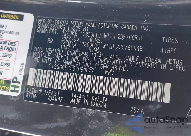 2T2GGCEZ5SC091872: 43596676