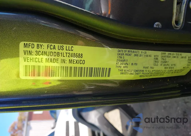 3C4NJDDB1LT248688: 43596776