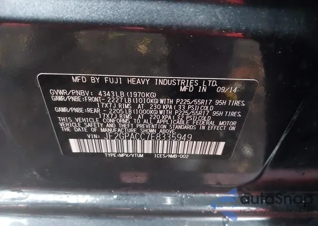 JF2GPACC7E8335949: 43595965