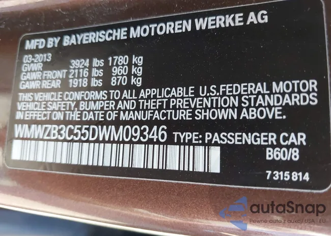 WMWZB3C55DWM09346: 43596050