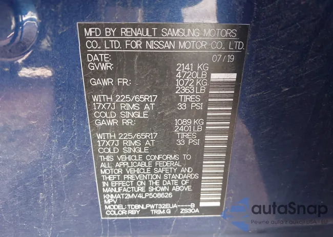 KNMAT2MV4LP508626: 43596207