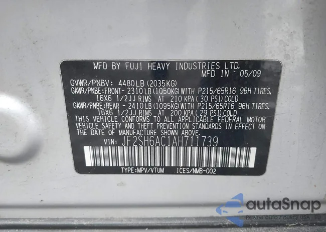 JF2SH6AC1AH711739: 43596286