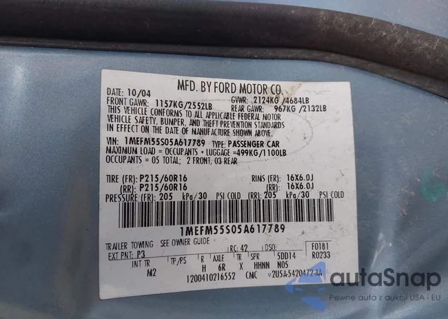 1MEFM55S05A617789: 43597305