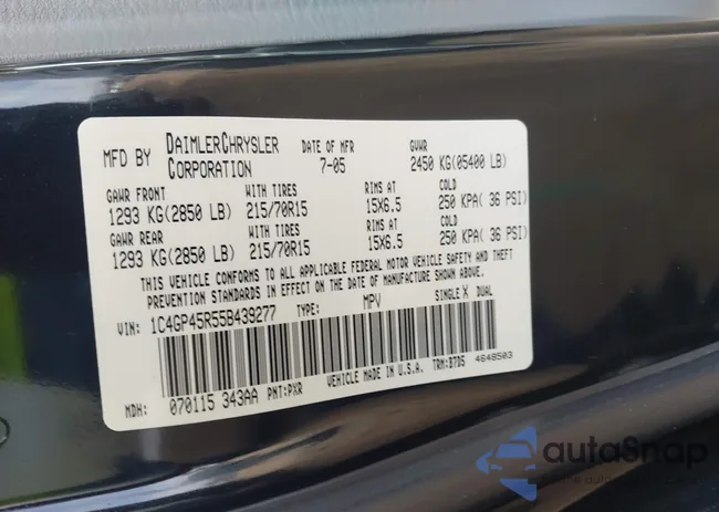 1C4GP45R55B439277: 43597724