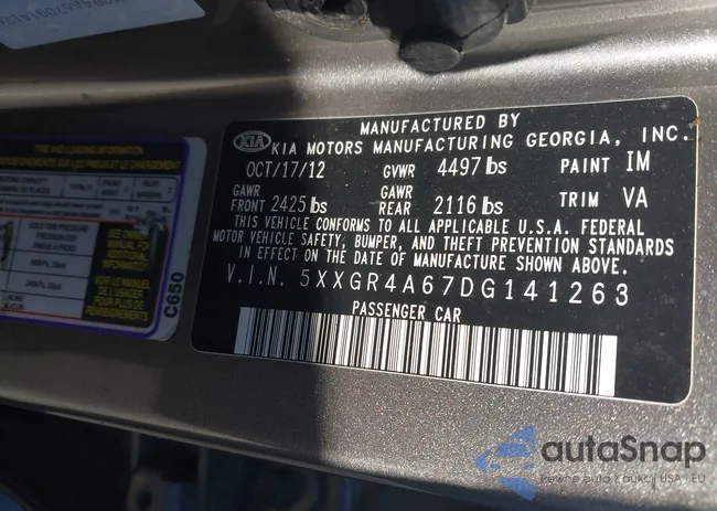 5XXGR4A67DG141263: 43597795