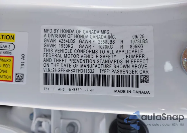 2HGFE4F8XTH311632: 43597800