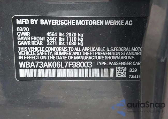 WBA73AK06L7F98003: 43597865