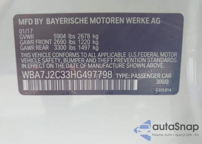 WBA7J2C33HG497798: 43597130