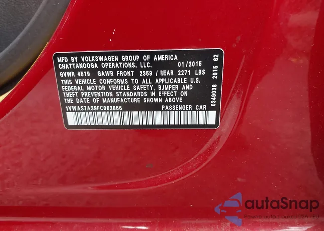 1VWAS7A39FC062856: 43597267