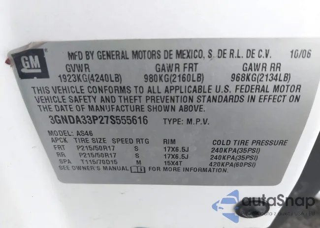 3GNDA33P27S555616: 43598418