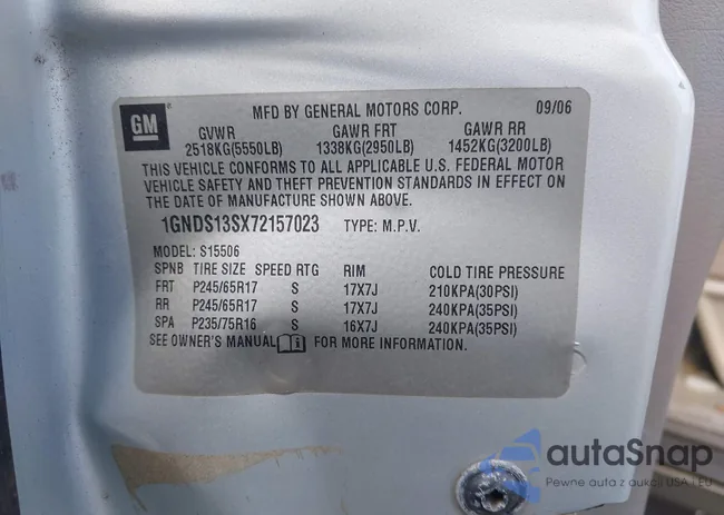 1GNDS13SX72157023: 43598472