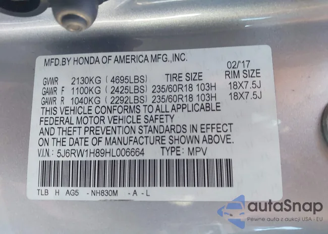 5J6RW1H89HL006664: 43598504