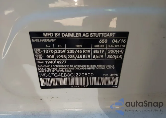 WDCTG4EB8GJ270800: 43598689