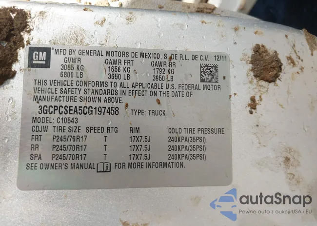 3GCPCSEA5CG197458: 43598745