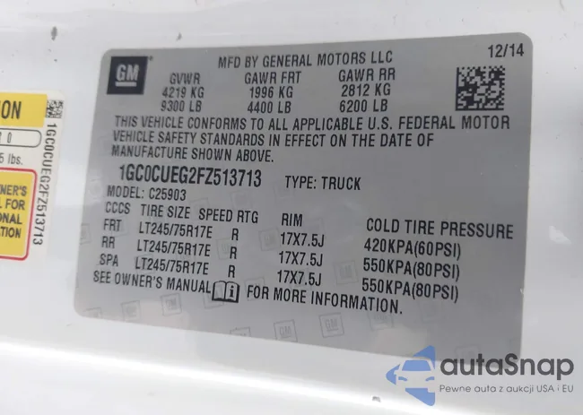 1GC0CUEG2FZ513713: 43598833