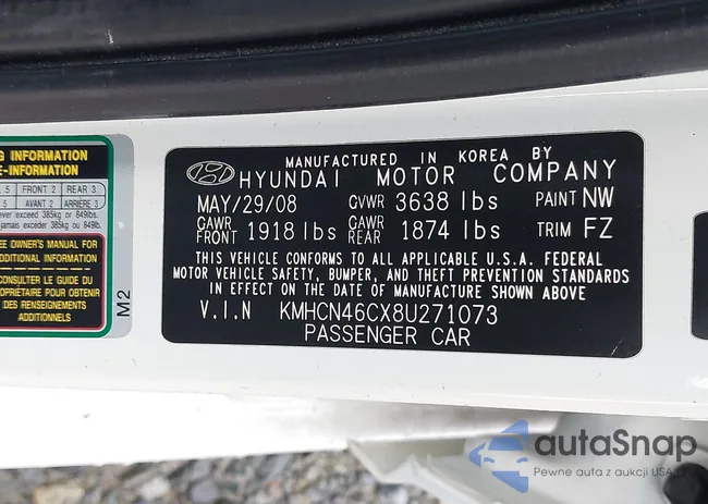 KMHCN46CX8U271073: 43598868