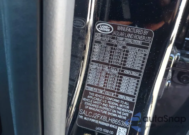 SALCJ2FX8LH865386: 43598876