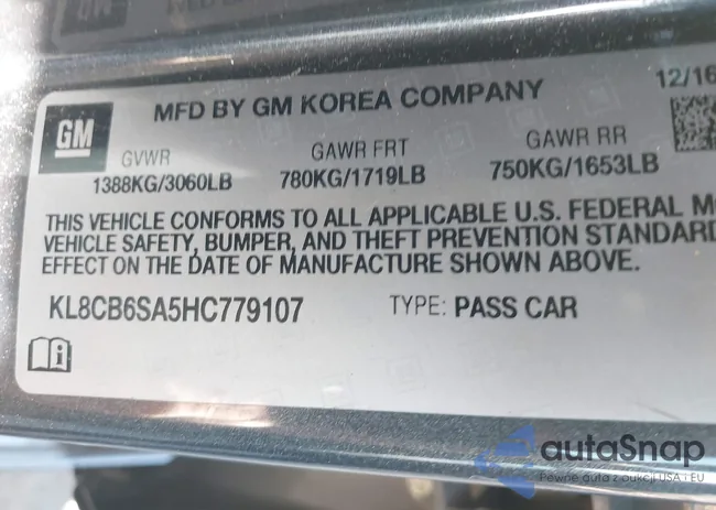 KL8CB6SA5HC779107: 43598895