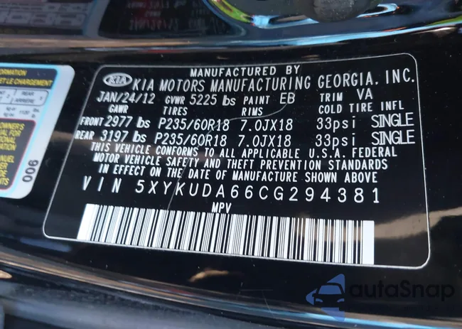 5XYKUDA66CG294381: 43597911