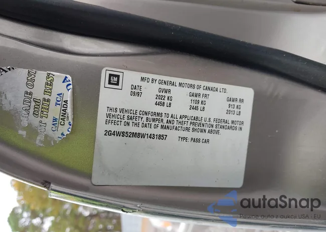 2G4WS52M8W1431857: 43597917