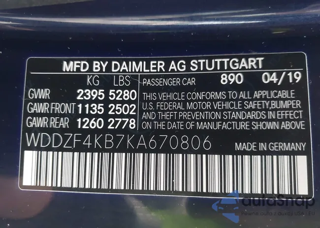 WDDZF4KB7KA670806: 43598206