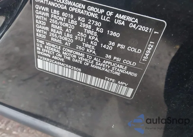 1V2KR2CA9MC582505: 43599310