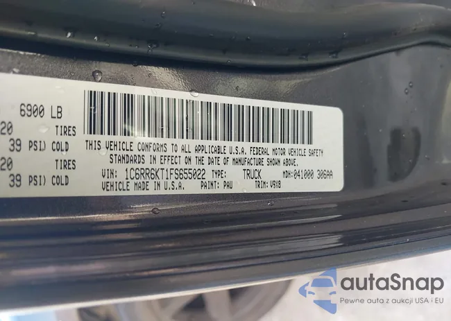 1C6RR6KT1FS655022: 43599463