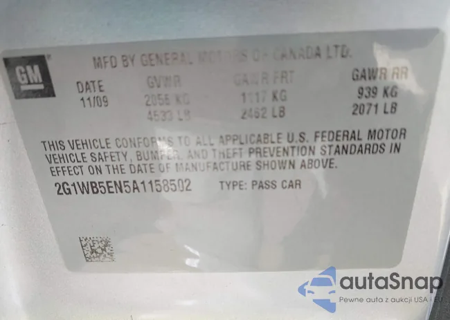 2G1WB5EN5A1158502: 43599498