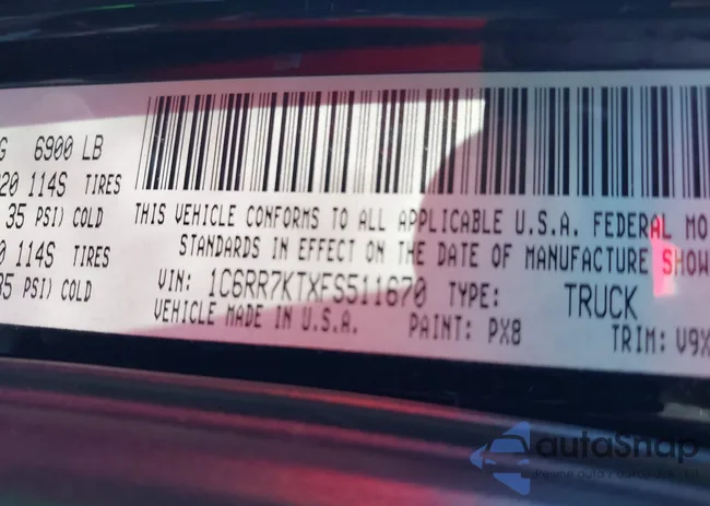 1C6RR7KTXFS511670: 43599512