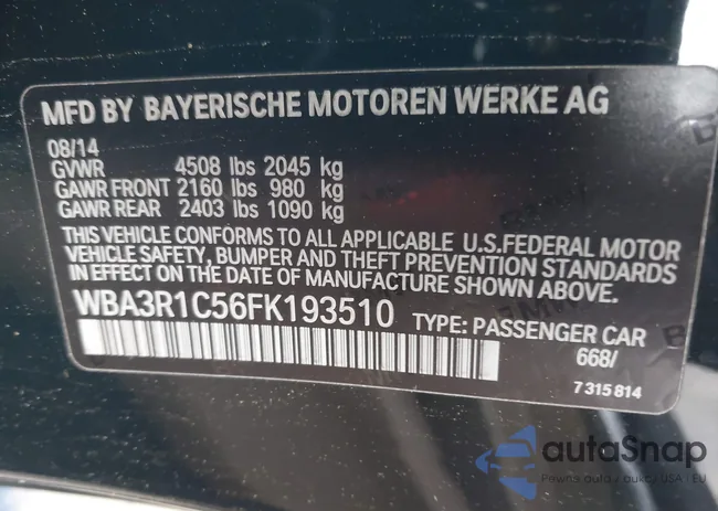 WBA3R1C56FK193510: 43599550