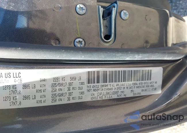 1C4PJLLB0KD165097: 43599727