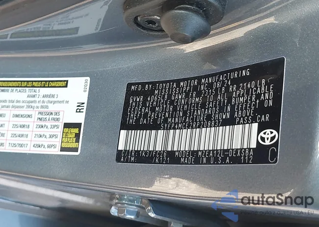 5YFP4MCE2RP208837: 43599008