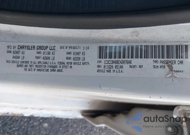 1C3CCBAB8EN207606: 43599149