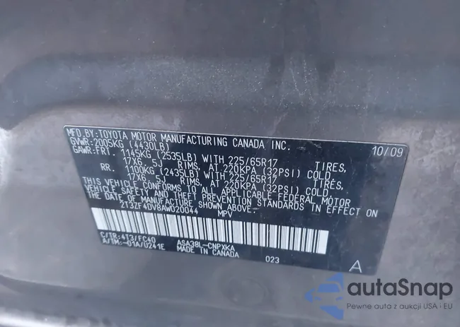 2T3ZF4DV8AW020044: 43599267